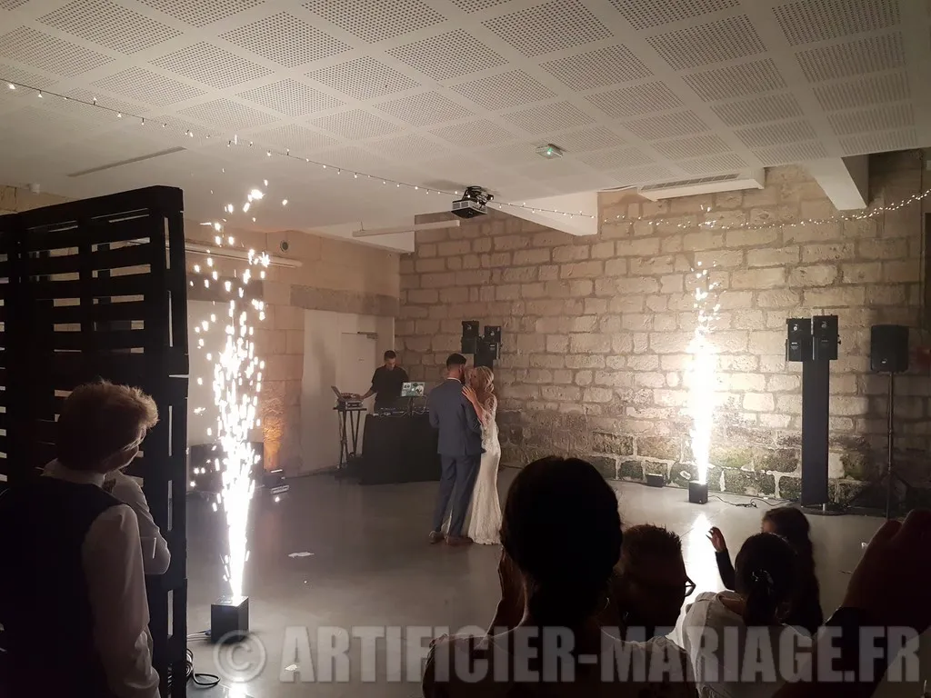 fontaines froides d'etincelles ouverture de bal